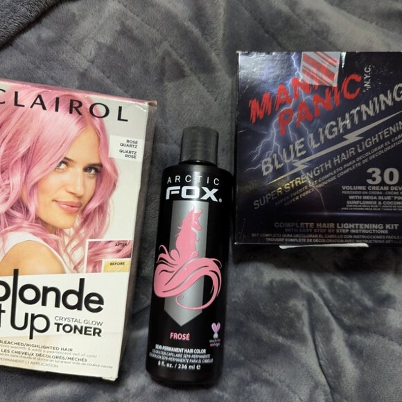 Pink Hair Dyes With Bleaching Kit - Picture 1 of 1